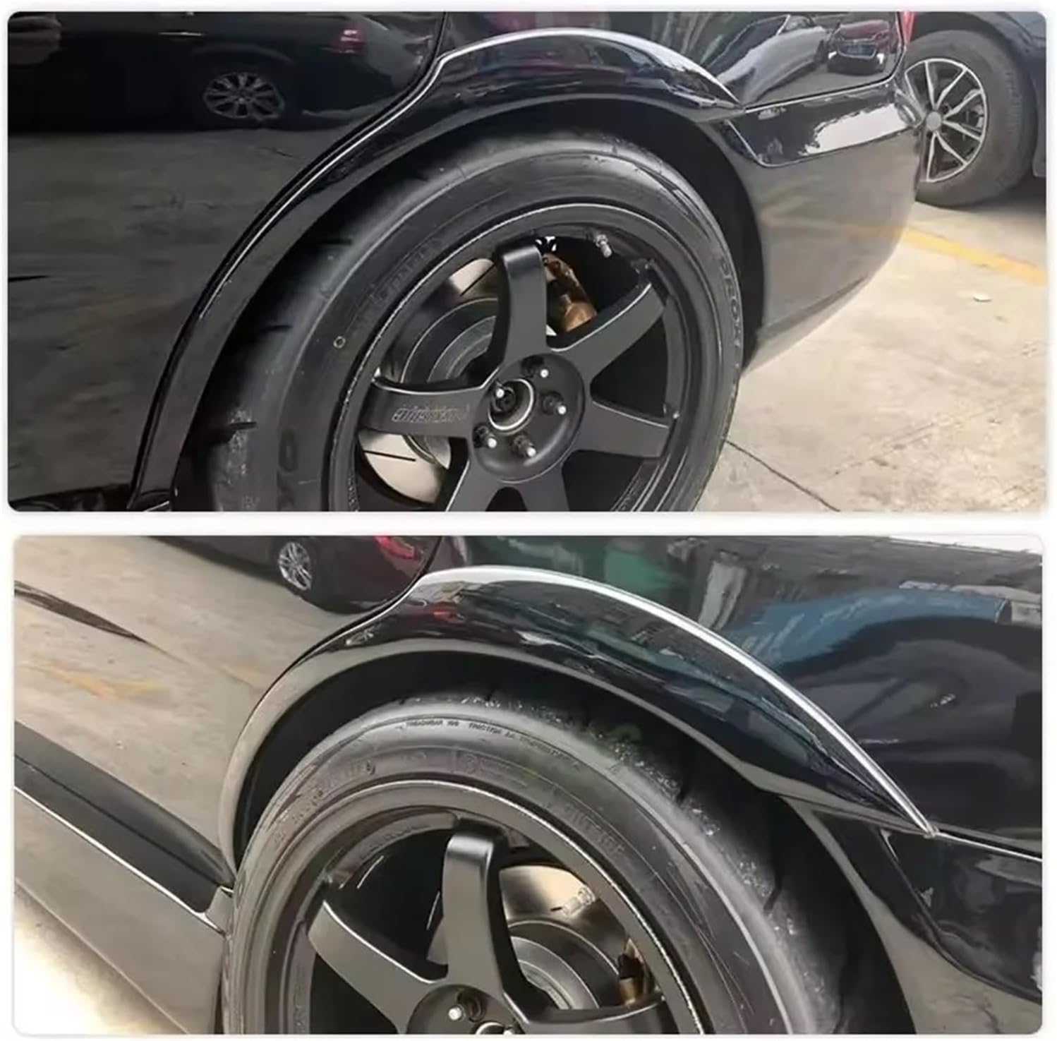 Car Rear Wheel Eyebrows Fender Flares Trim Wheel Arches Eyebrows Mouldings Body Kits 2022 Compatible With Subaru WRX