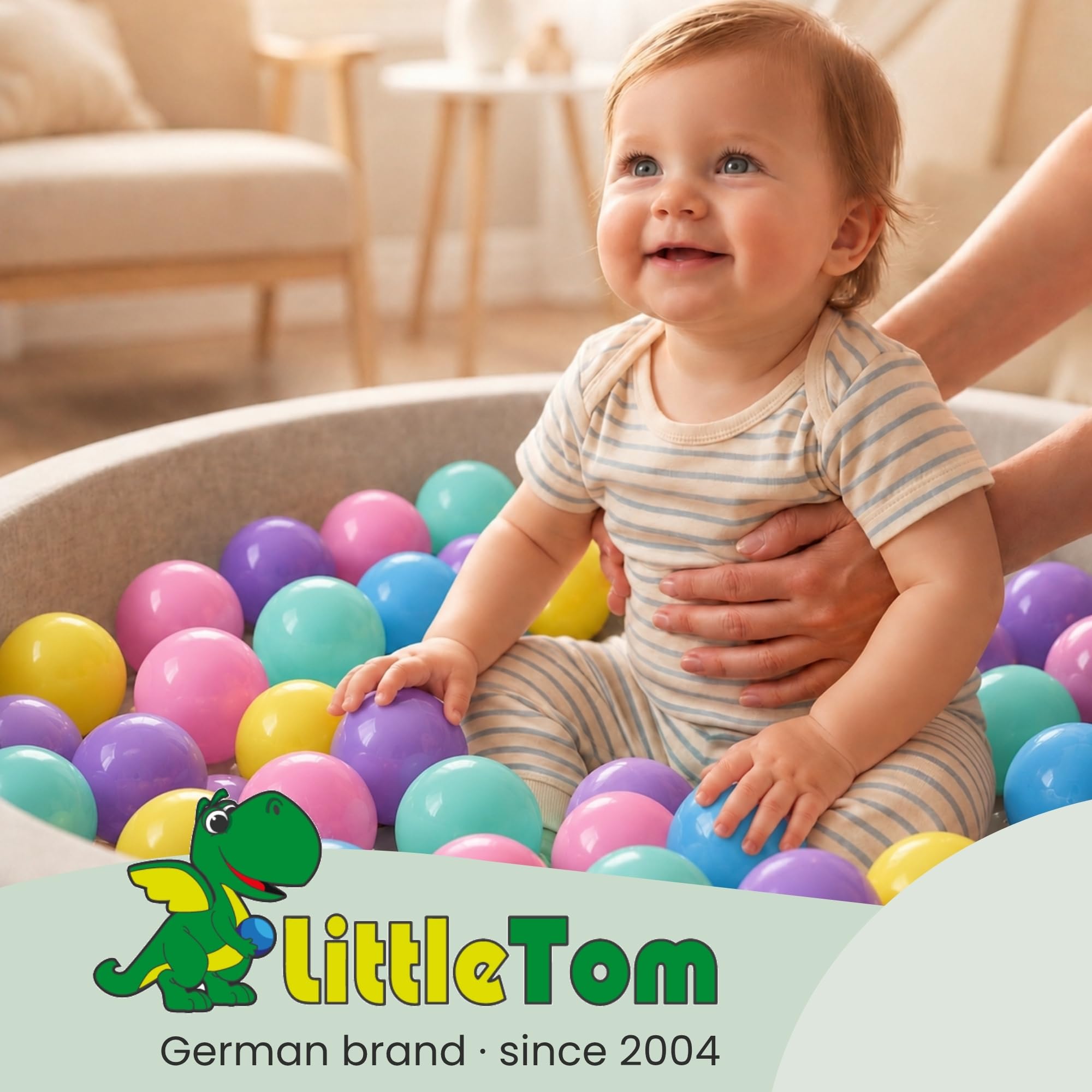LittleTom Dès la Naissance : Balles pour Piscine a Balle pour Bébé - 6cm Boule Plastique Enfant Balle de Jeu - Boule pour Bebe Balles Plastique Boules pour Piscine à Boules Jeux pour Enfants