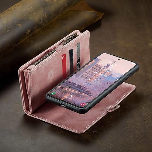 Miniatura 99 de SZHAIYU 2 in 1 Detachable for Samsung Galaxy S23 Ultra Wallet Case with Card Holder, Retro Premium Flip Leather Cover Magnetic Zipper Pocket Phone