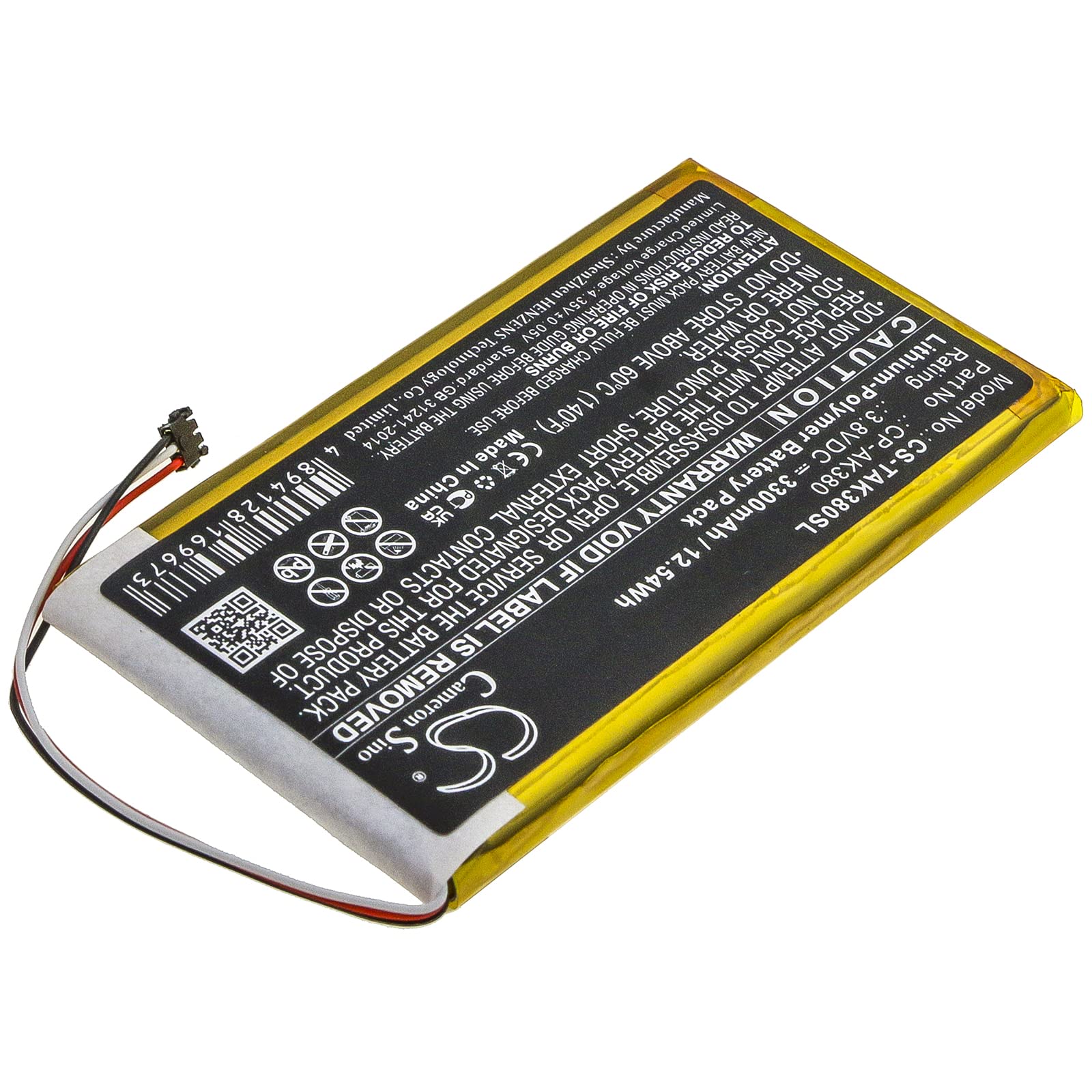 FYIOGXG Cameron Sino Battery for Astell&Kern AK300, AK380 PN:Astell&Kern CP-AK380 3300mAh / 12.54Wh