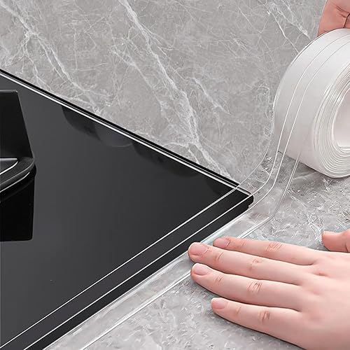 Cinta selladora de calafateo para inodoro, cinta de calafateo blanca impermeable, autoadhesiva, cinta de sellado de calafateo de bañera para baño,