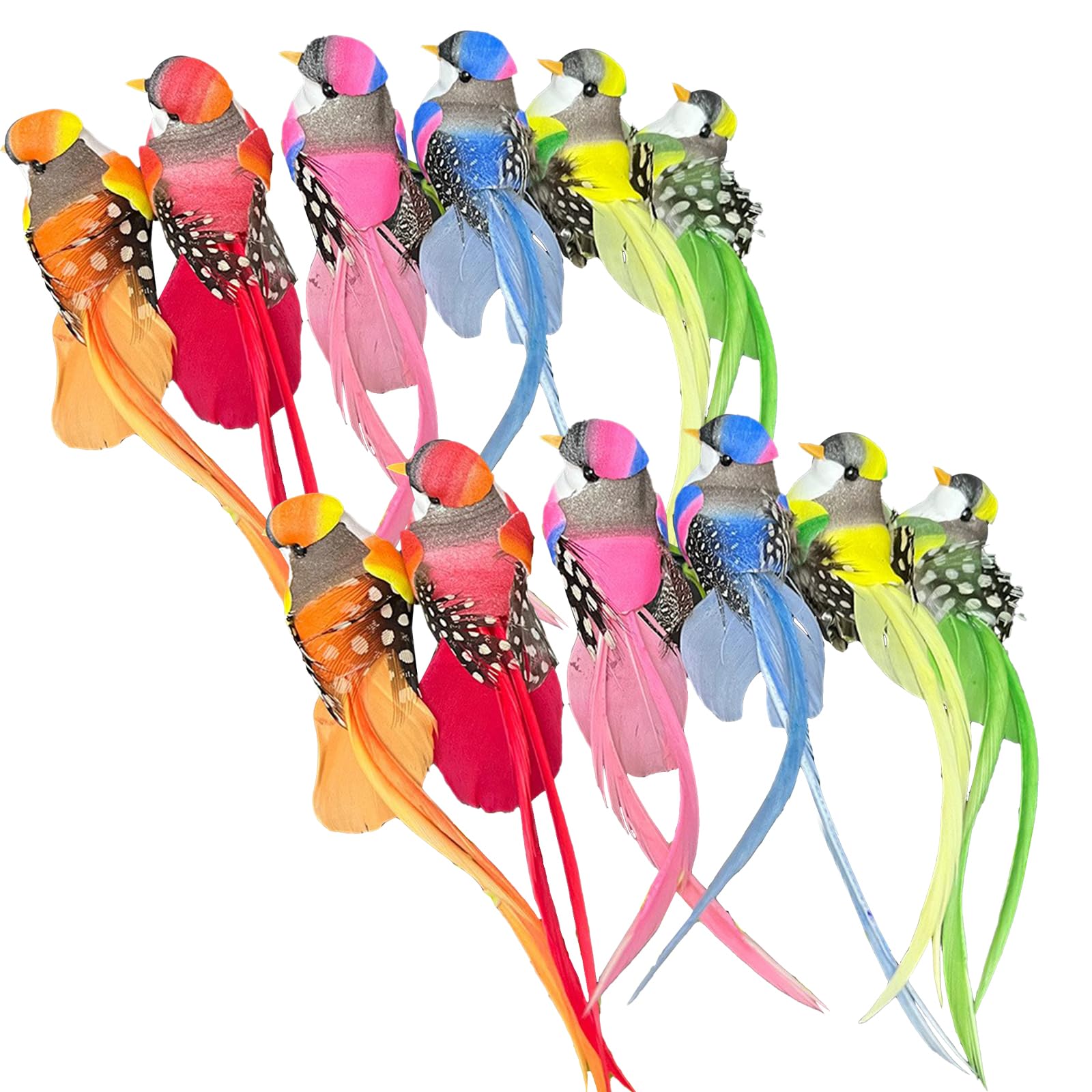 Artificial Birds Long Tail Fake Bird for Craft Home Ornaments Garden Wedding Party Decoration Embellishing