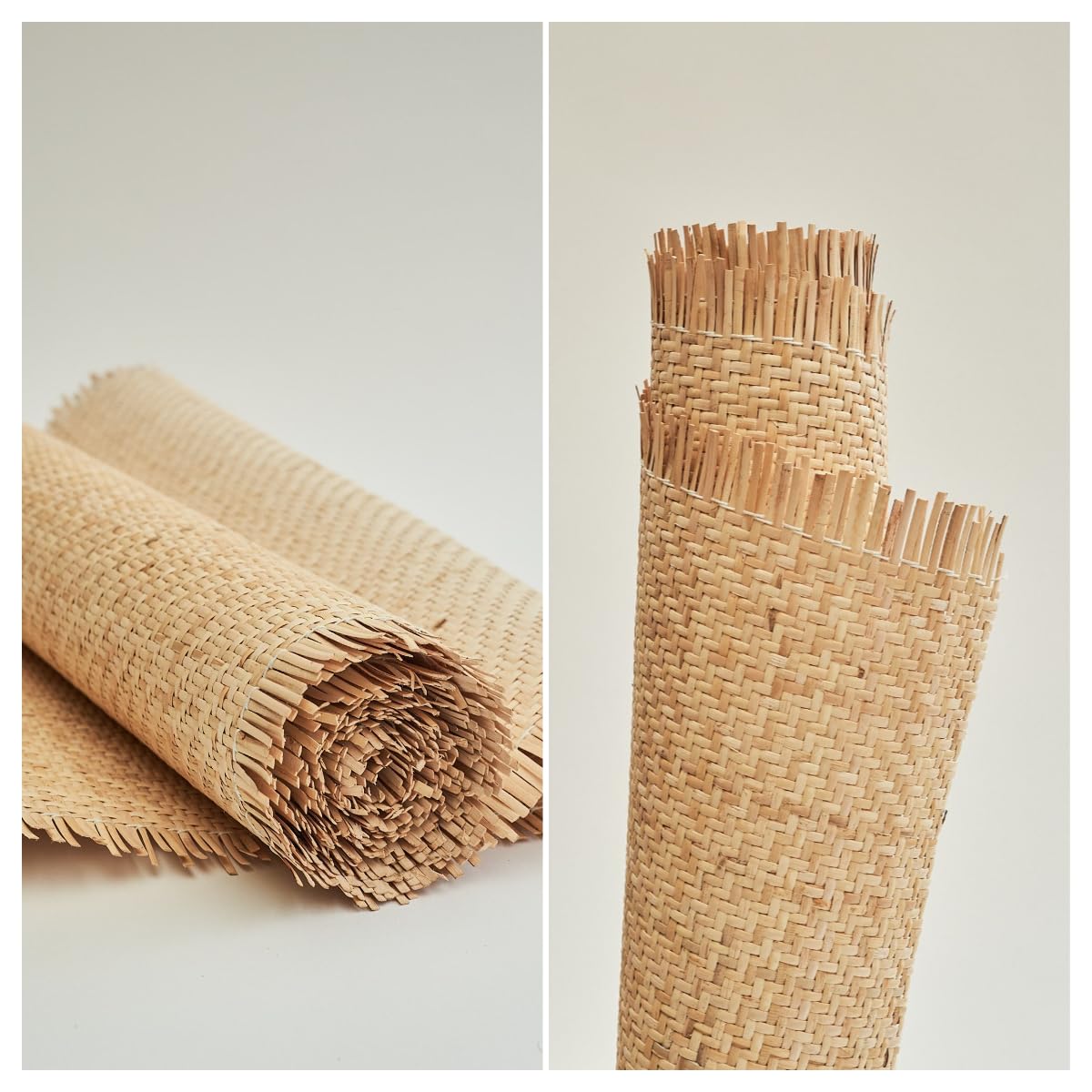 Rattan Geflecht Meterware 70 x 300cm Natürliches Wiener Geflecht für Möbel DIY