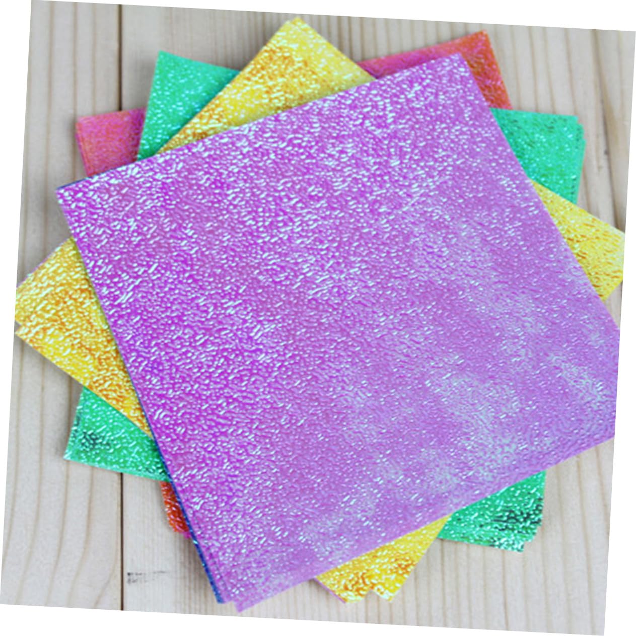 100 Stück Pearlescent Origami Papier Schimmerndes DIY Bastelpapier für Karten Scrapbooking Faltpapier Buntes Stabiles Handmade Papier für Kreative Kunstprojekte Zufällige Farbe