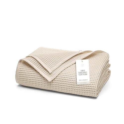 BOLL & BRANCH Waffle Bed Blanket - Full/Queen, Natural -