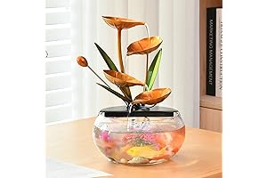 Leaf Tabletop Fountains Zen Relaxation Lotus Zen Tank Waterfall