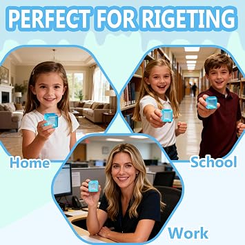 3.5cm Blue ice Squishy Cube Slow Rising Fidget Toy | Soft TPR, Crystal Clear, squeeze toy, calm hands, stress relief, focus support, home, class, travel, kids and adults