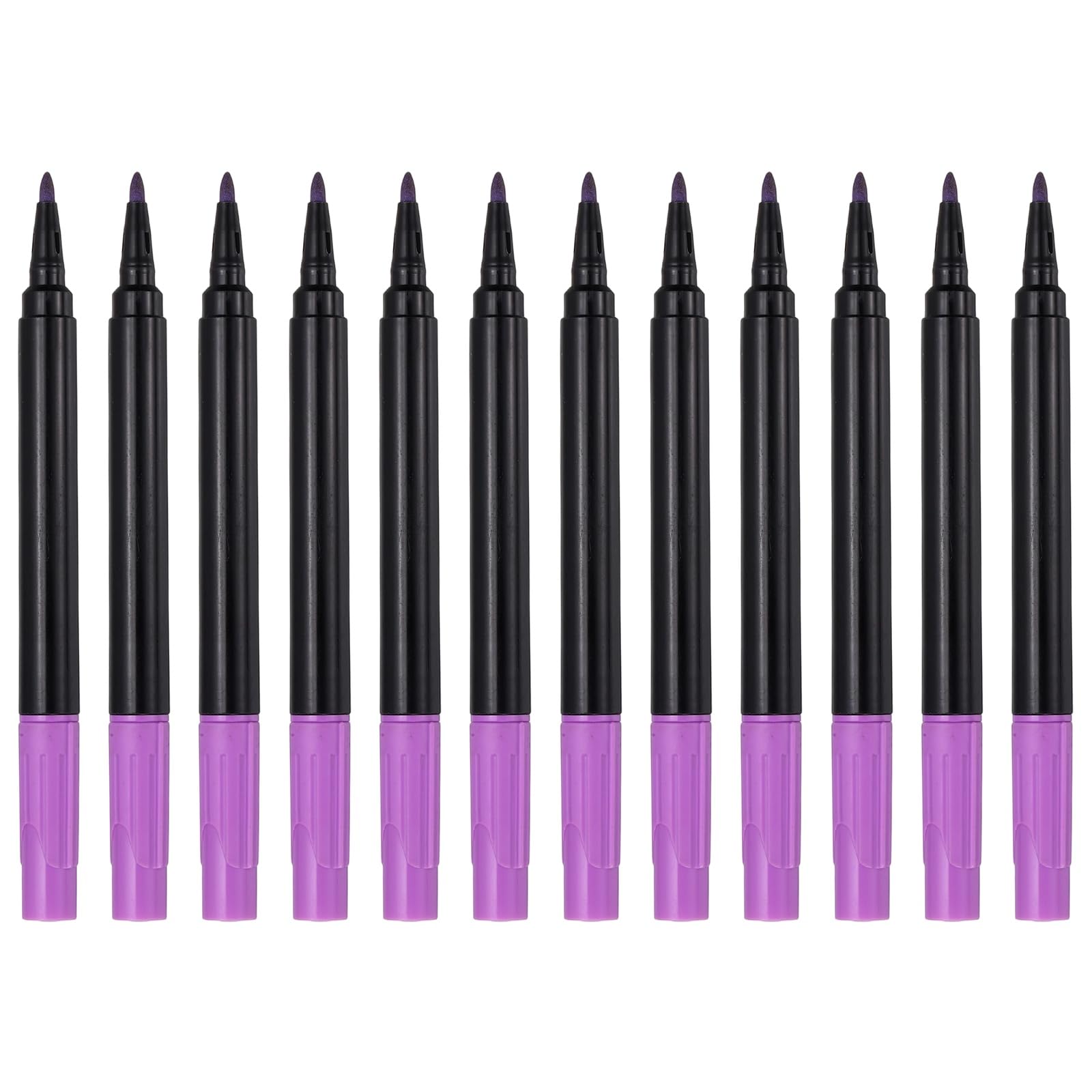 PATIKIL Liquid Chalk Markers, 12 Pcs Chalk Board Dry Wet Erase Pens Fine Tip Washable Window Marker Pens for Blackboard Home Kitchen Fridge Calendar Whiteboard Clear Glass, Deep Purple