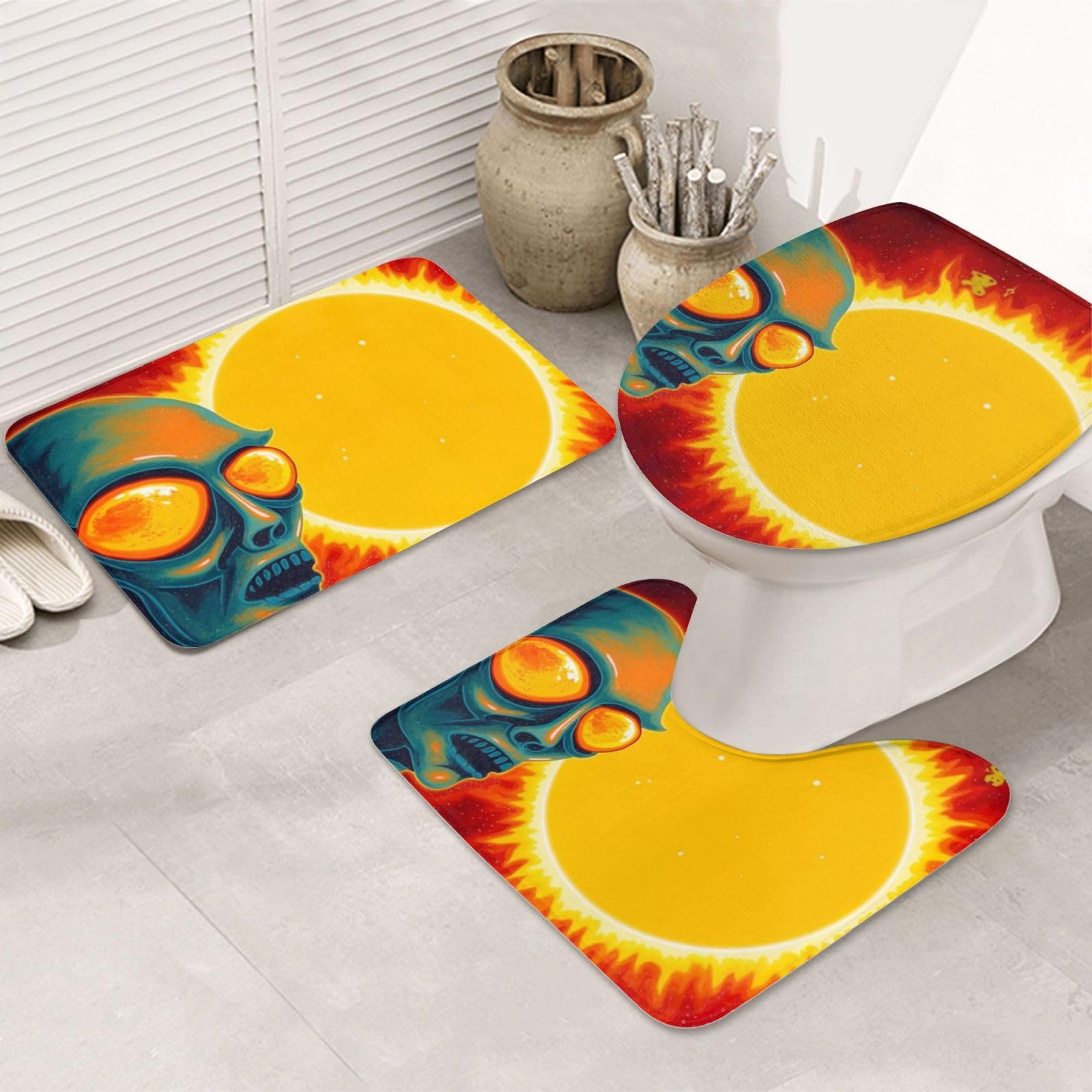 Tapis de bain antidérapants en U et microfibre OUSIKA