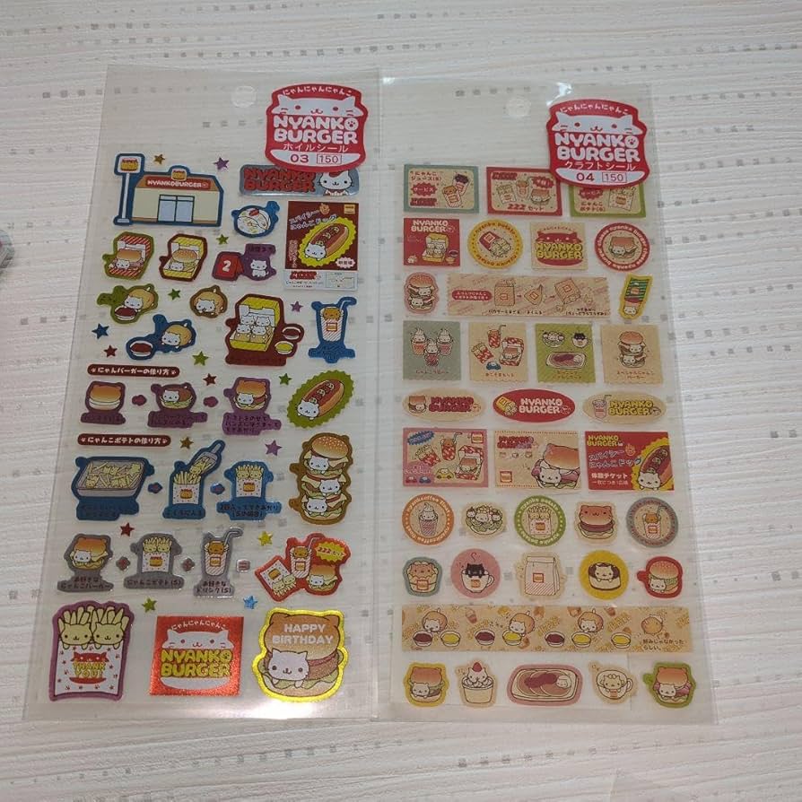 ◆未使用◆にゃんにゃんにゃんこ　スペシャルバーガーセット　サンエックス ◇未使用◇にゃんにゃんにゃんこ スペシャルバーガーセット