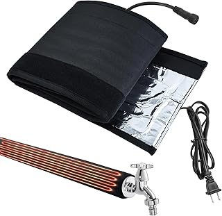 Water Pipe Heat Blanket, 39"x7" Stickable Water Pipes Heater Tape with 6.6Ft Cable Foil