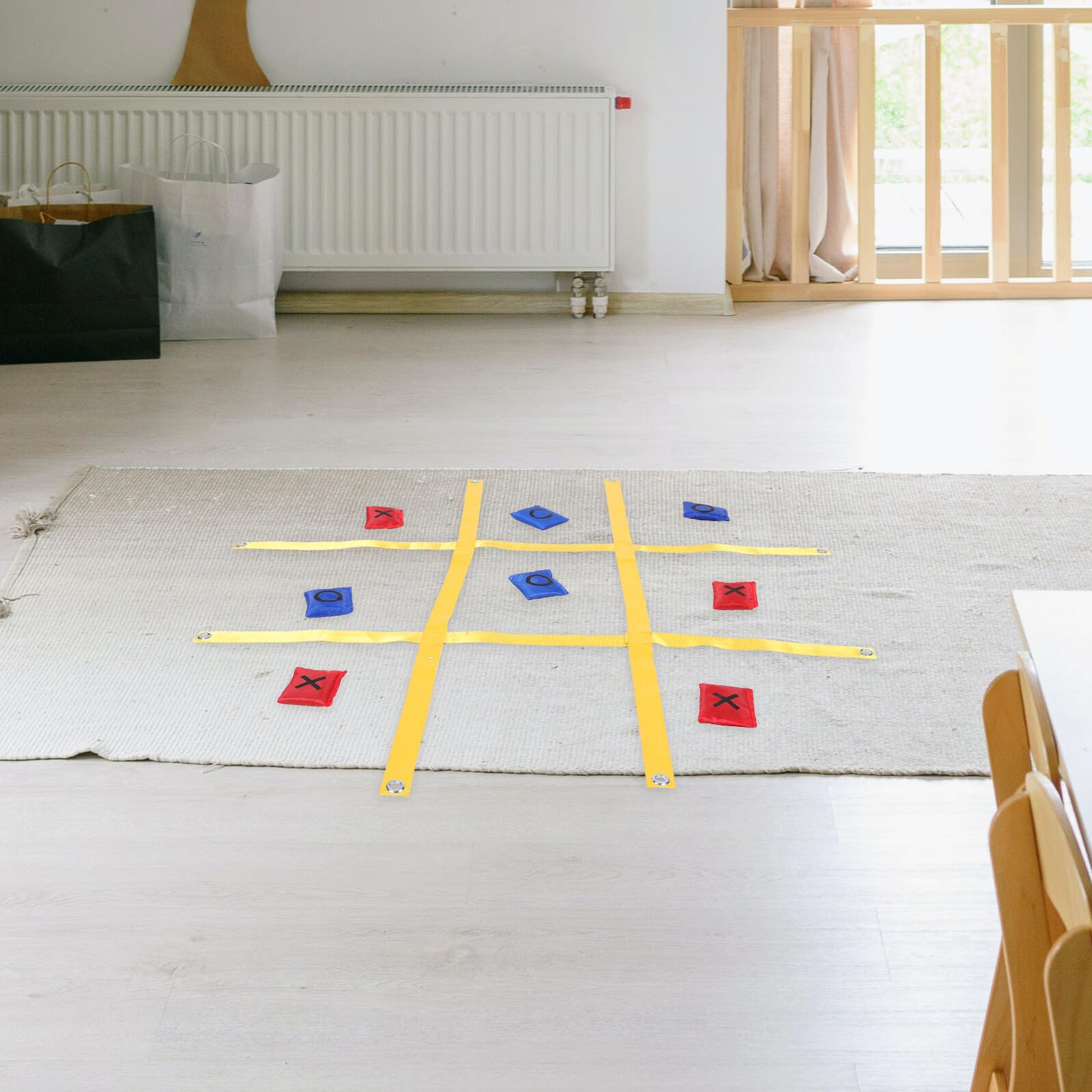 Jeu de Morpion Extra-Large à Sangle Extérieur en Nylon, 1 Set