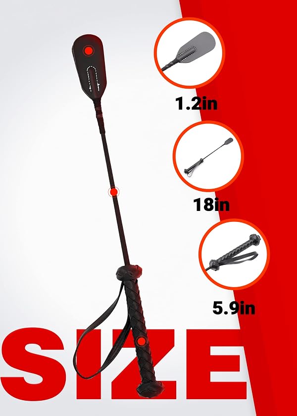 DERINODEM Adult Whip Riding Crop for Bedroom Black Faux Leather by DERINODEM - Image 7
