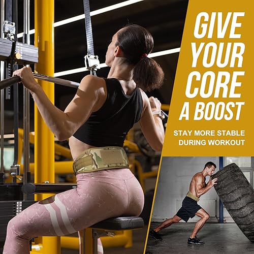 Miniatura 3 de VISMIX Cinturón de levantamiento de pesas de nailon para soporte de espalda, cinturón de gimnasio para entrenamiento, entrenamiento de fuerza,
