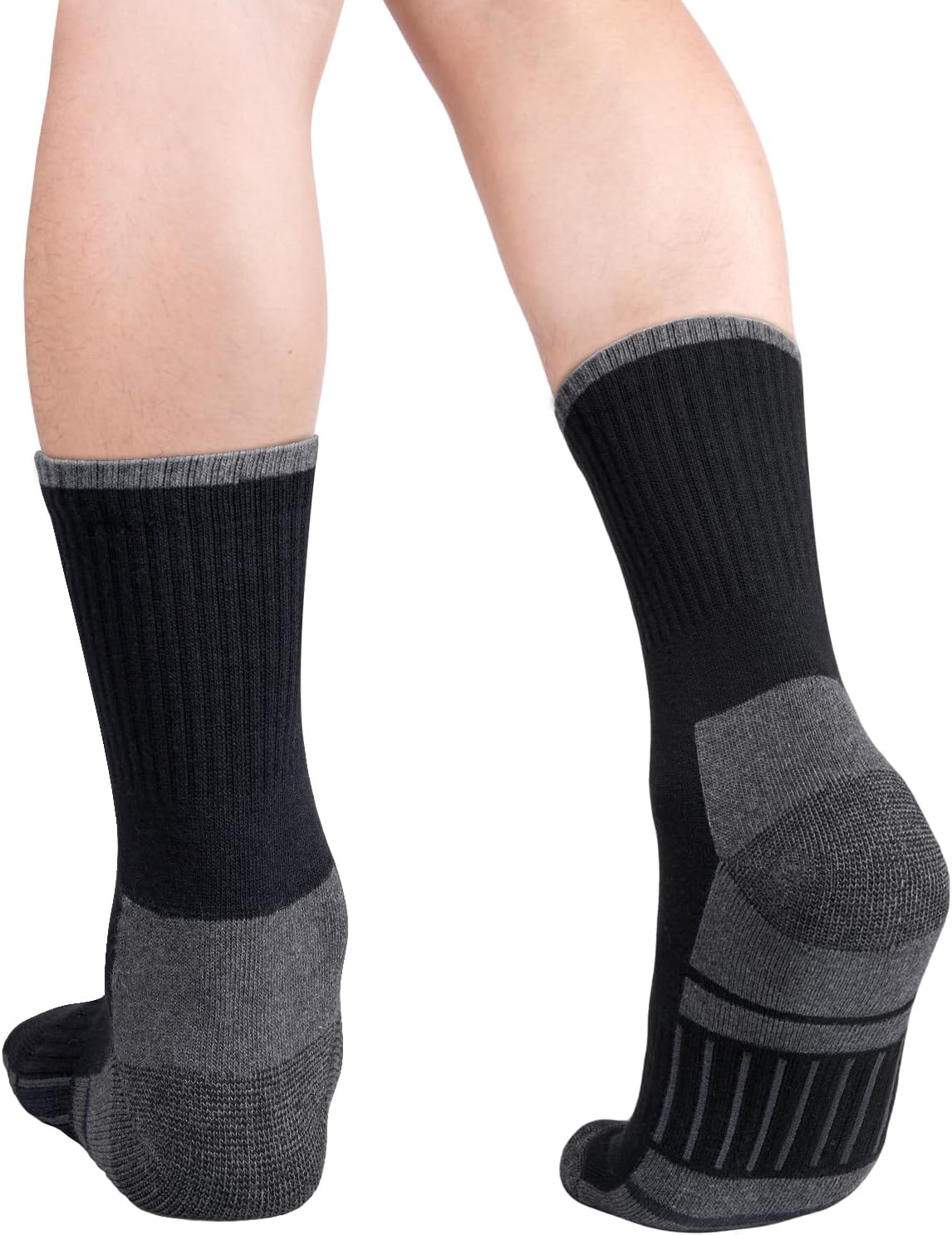 YUEDGE Womens Socks Moisture Wicking Anti-Odor Cotton Everyday Work Gym Tennis Training Athletic Cushioned Crew Socks - Image 4