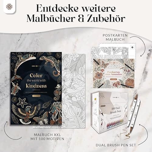 Lebenskompass® Into The Night - Mandala Malbuch für Erwachsene Entspannung Mandalas für Erwachsene und Jugendliche - Achtsamkeit und Ruhe durch Ausmalbuch