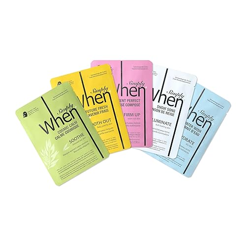 Miniatura 3 de Simply When - Máscara facial de algodón ultrasuave (surtido) (paquete de 5)