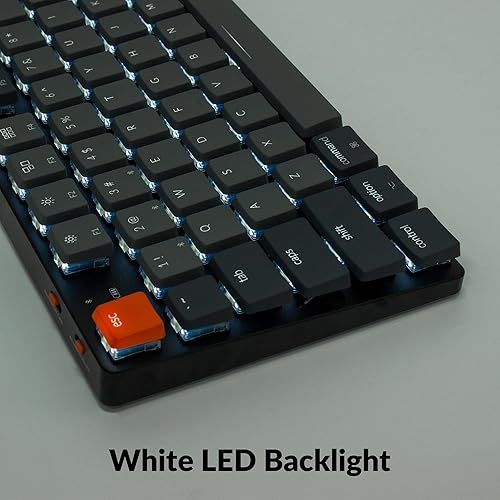 Miniatura 6 de Keychron K5 SE Teclado mecánico inalámbrico ultradelgado Bluetooth USB con cable con interruptor azul Gateron de perfil bajo, 104 teclas, teclado