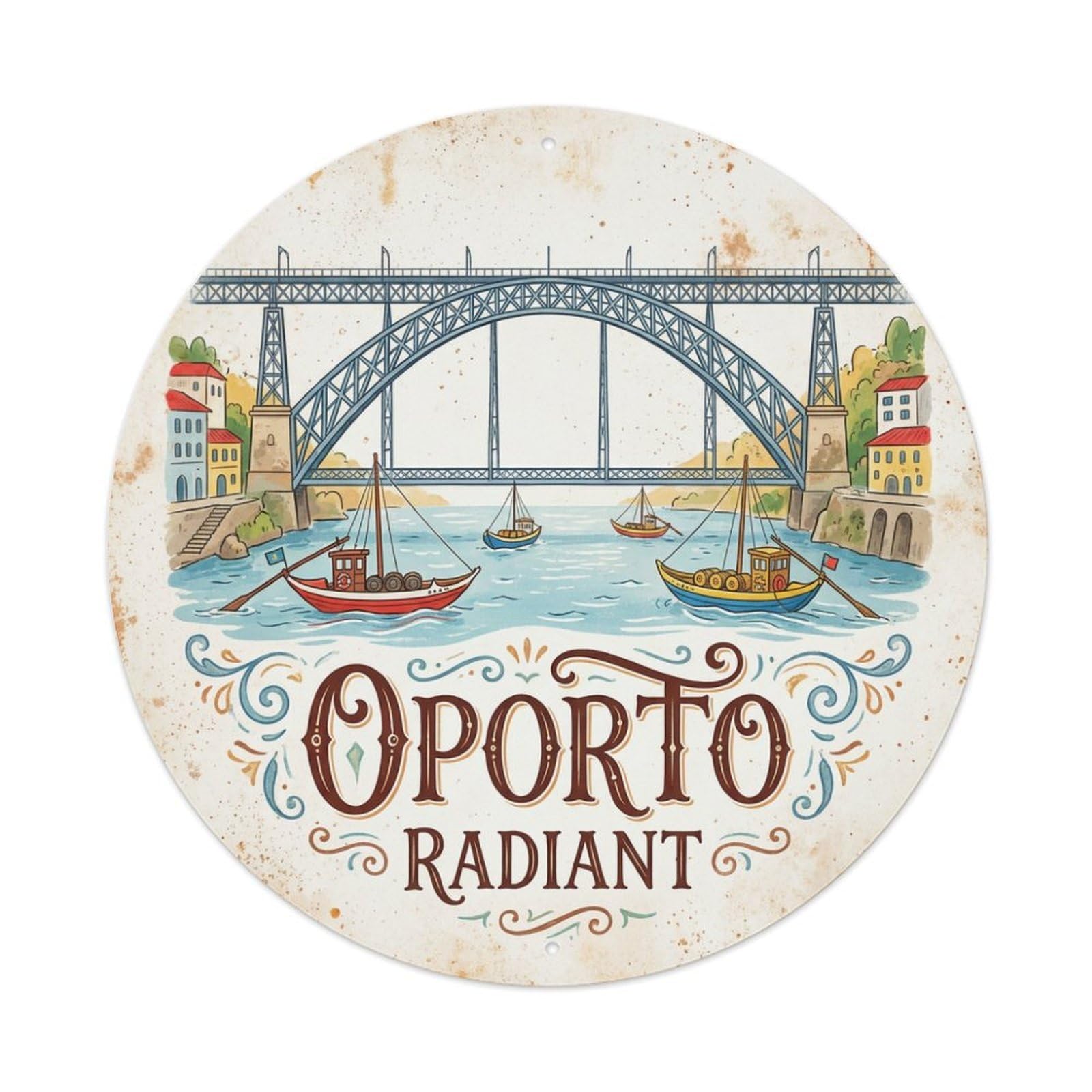 Metal Tin Sign Portugal Ribeira Vintage Travel
