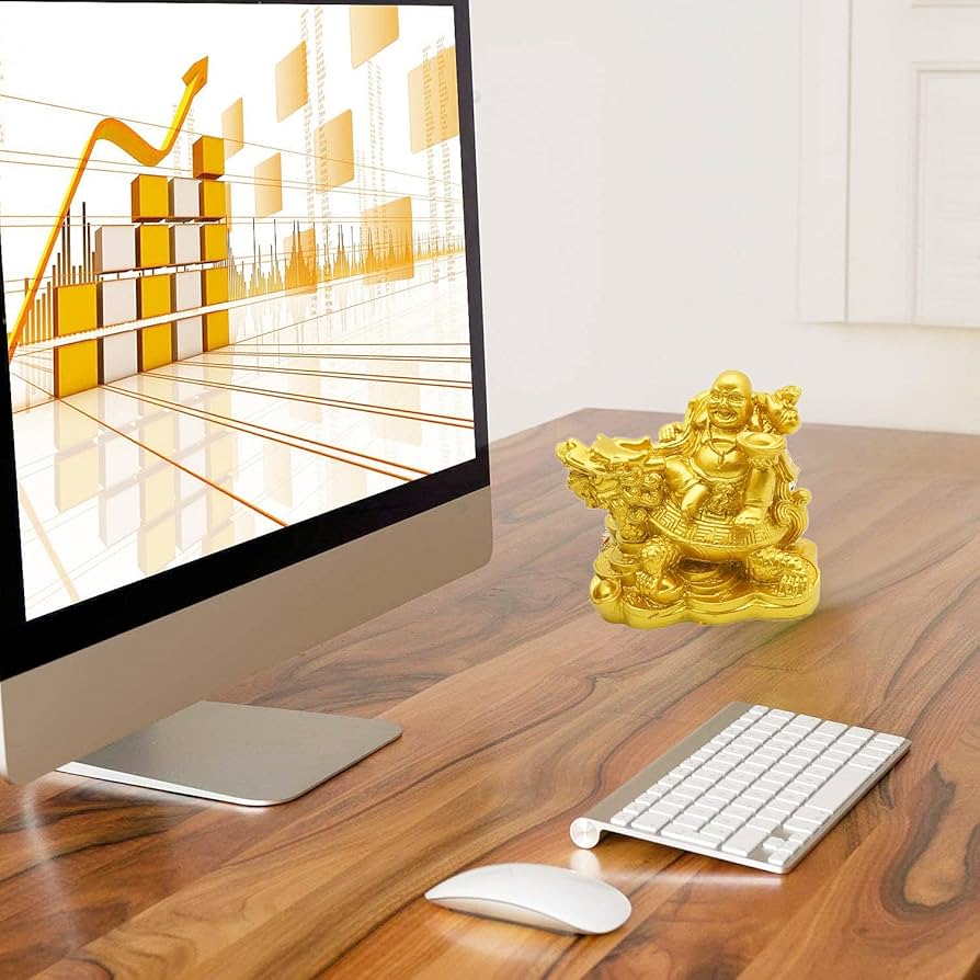 Amazon｜仏像 布袋さん 七福神 オブジェ インテリア 龍亀に座 布袋様