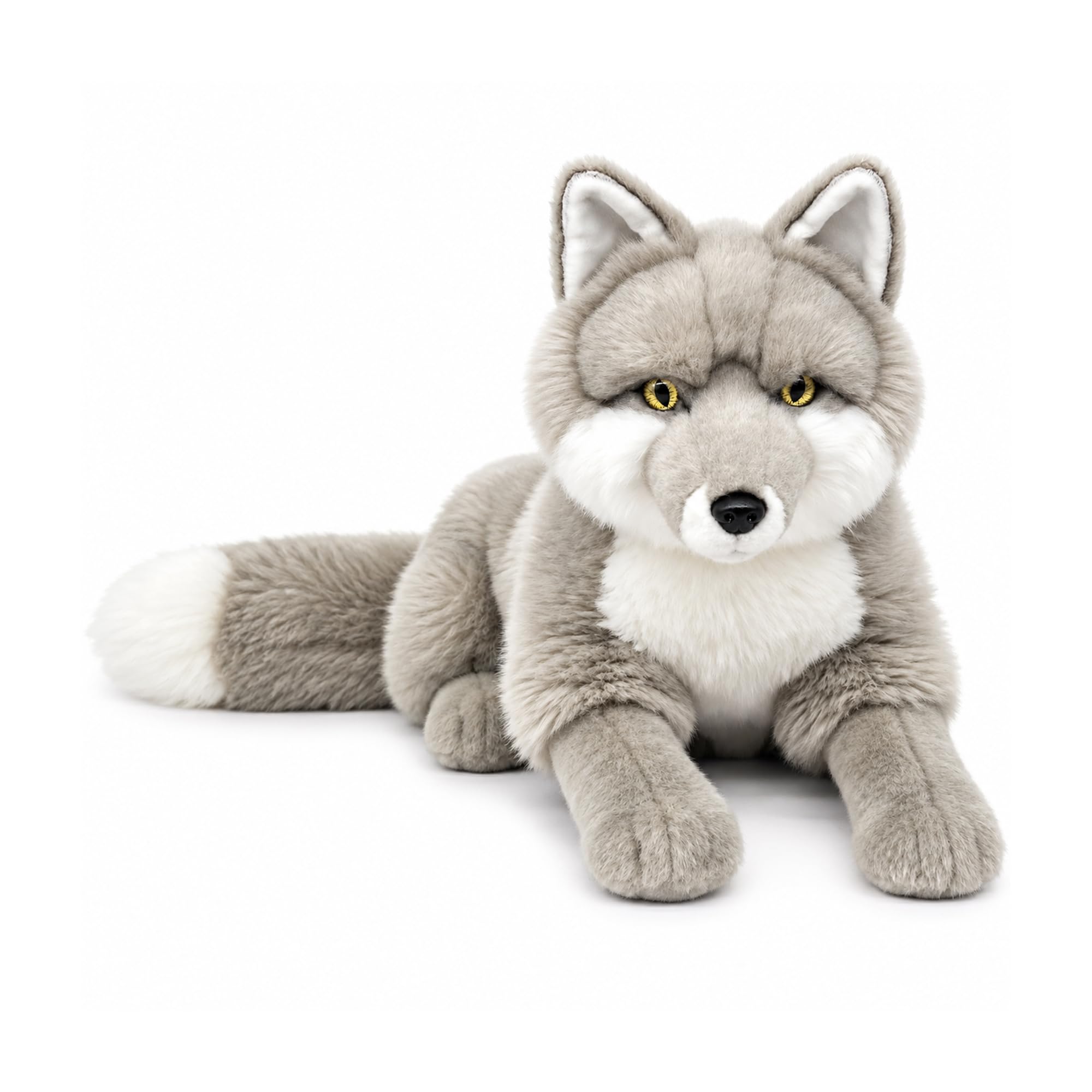 Amazon.co.jp: FLUFFYFUN【リアルな仕上がり】 シルバーキツネ