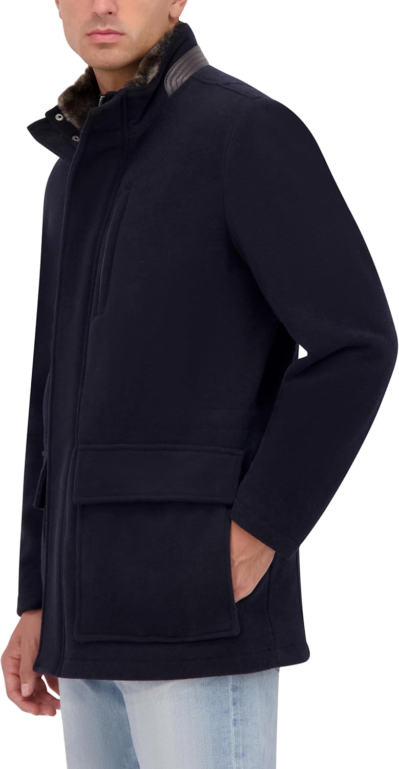 Cole Haan Men's Wool Plush Car Coat - Image 3