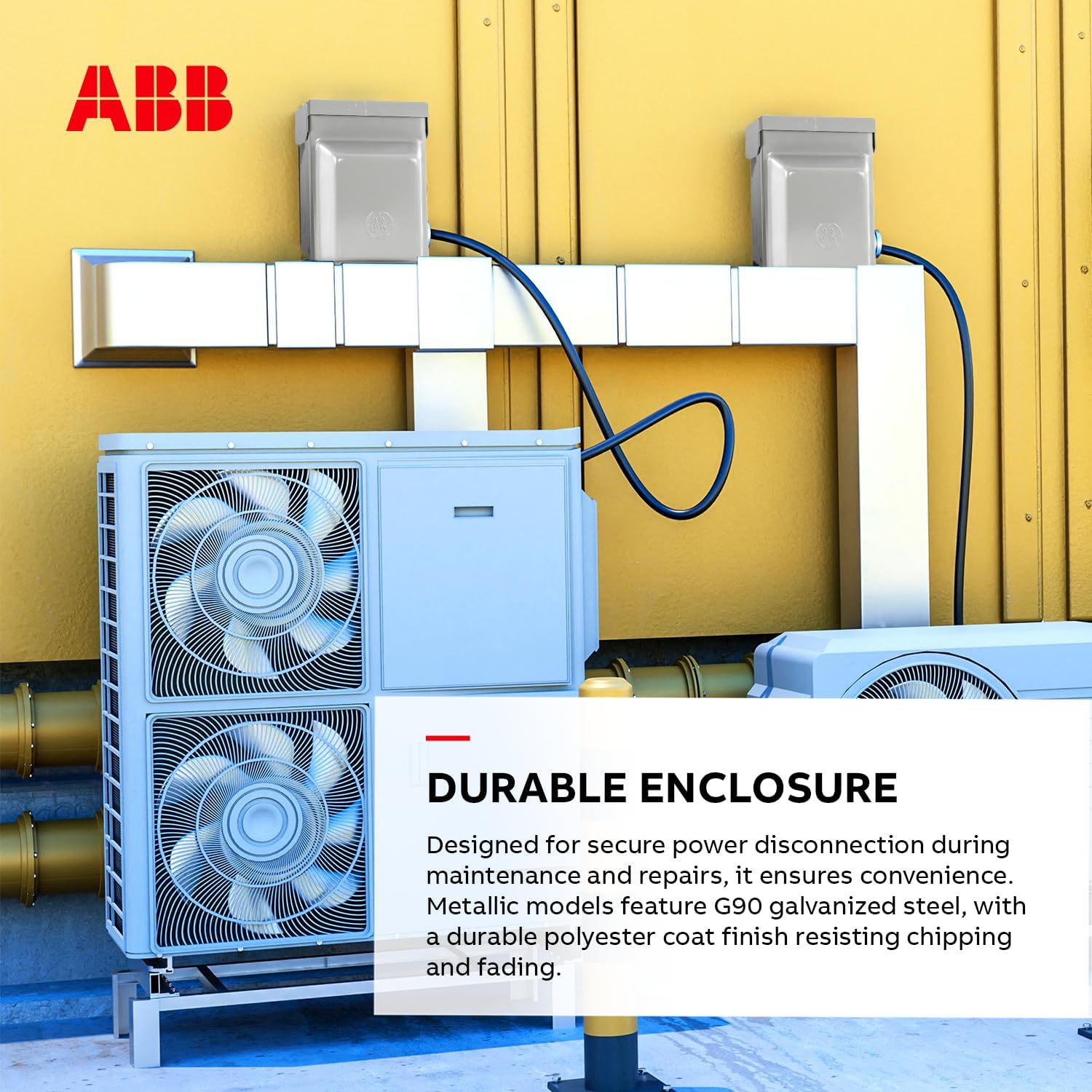 ABB TFN60RGFRCP 60A AC GFCI Disconnect • Disconnect Switch • A/C Type • Pull Out • 60A, 240V AC • GFCI Receptacle • NEMA 3R • Metal