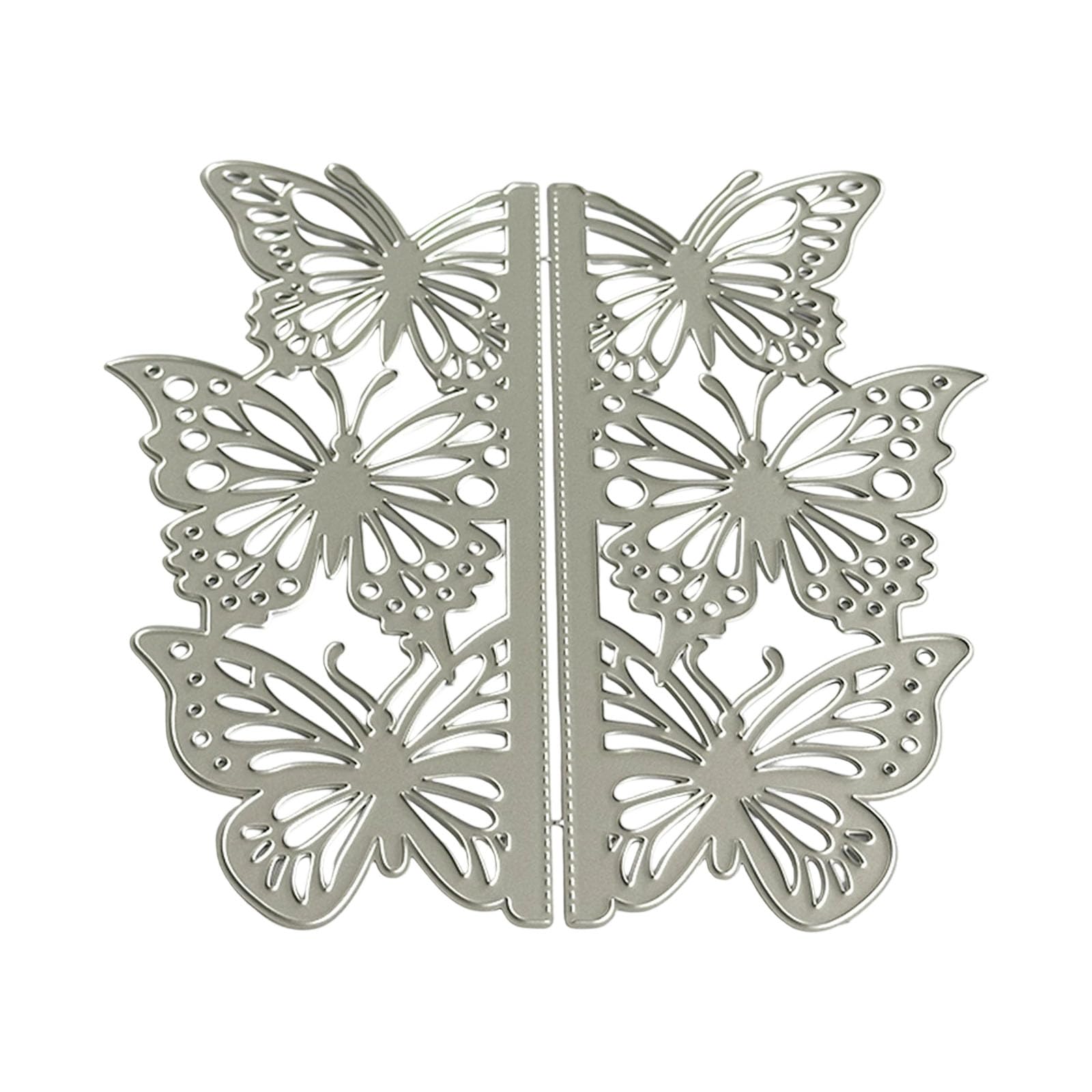 Tsophreniq Metal Embossing Stencils Butterfly Border Cutting Dies for Journal Scrapbooking Card Decorations Cutting Dies Stencil Metal Template Carbon Steel for Card Making