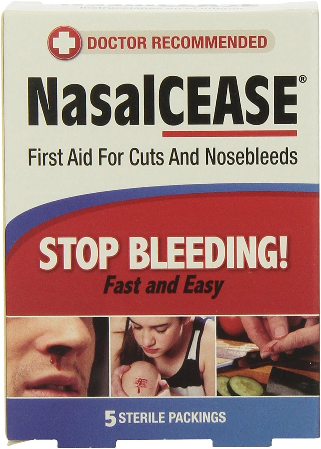 Nasalcease FirstAid Nosebleeds, 5-Count Box