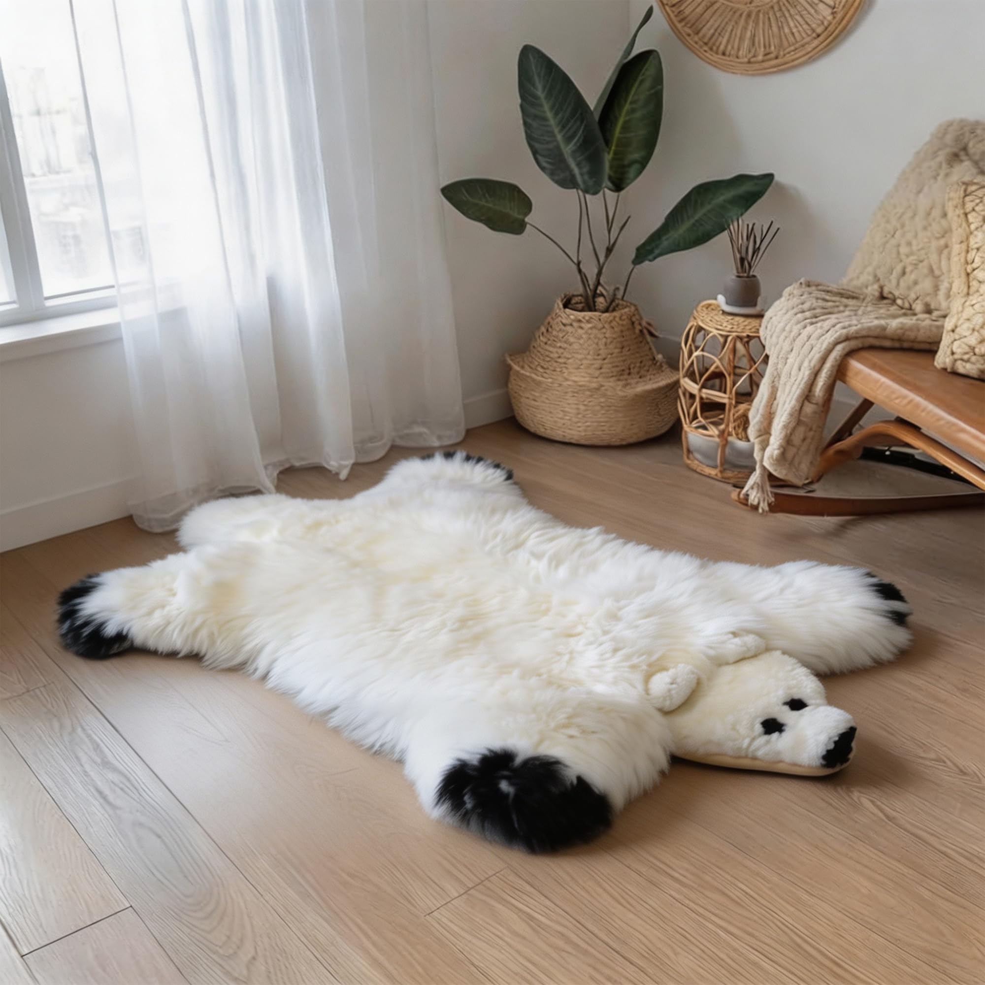 Amazon.com: Gracefur Genuine Sheepskin Polar Bear Rug, 35
