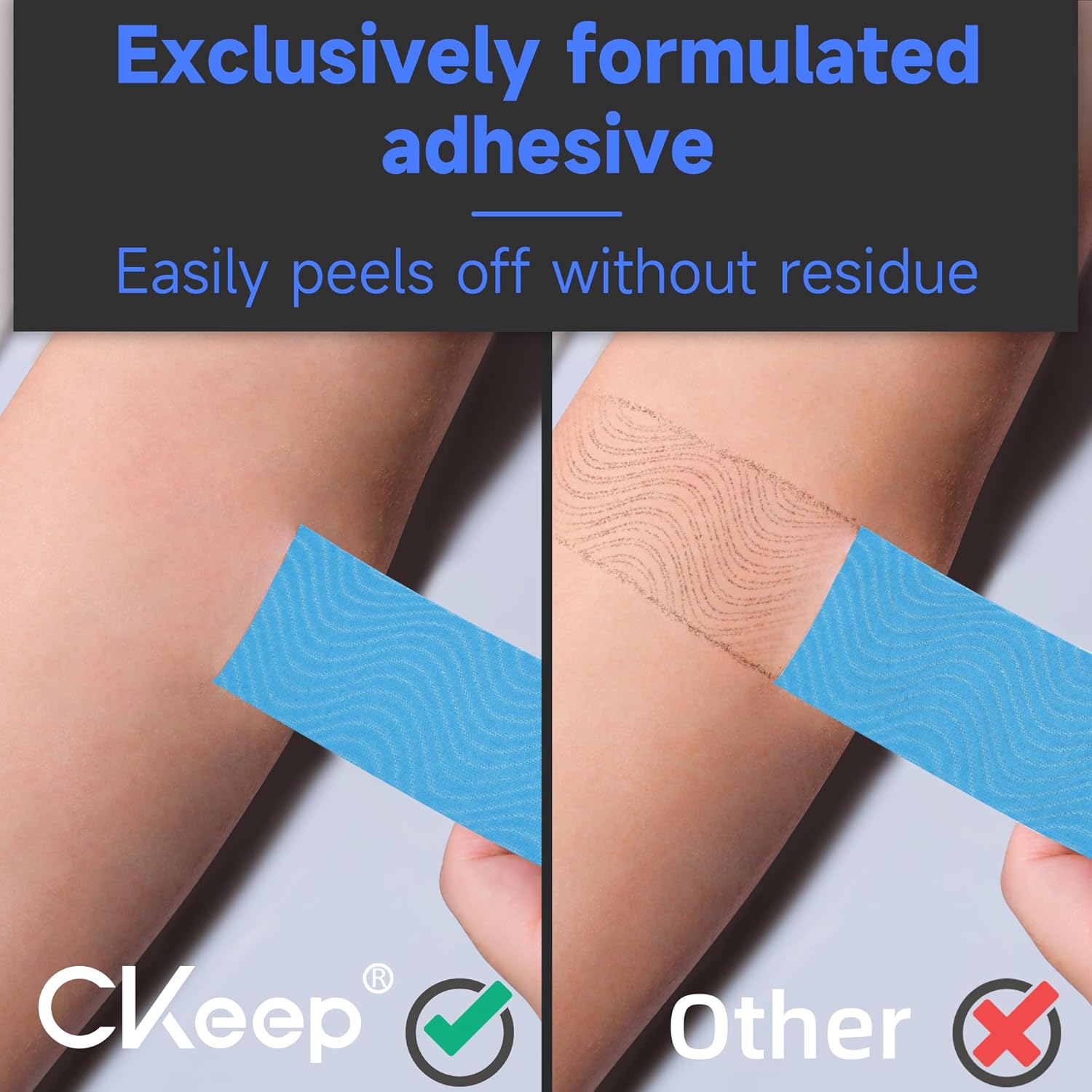 CKeep Uncut Kinesiology Tape(2 Rolls), Original Cotton Elastic Premium Athletic Tape,Latex Free Hypoallergenic, 2inch x 16ft, Beige 11 CKeep Uncut Kinesiology Tape(2 Rolls), Original Cotton Elastic Premium Athletic Tape,Latex Free Hypoallergenic, 2inch x 16ft, Beige - Image 9