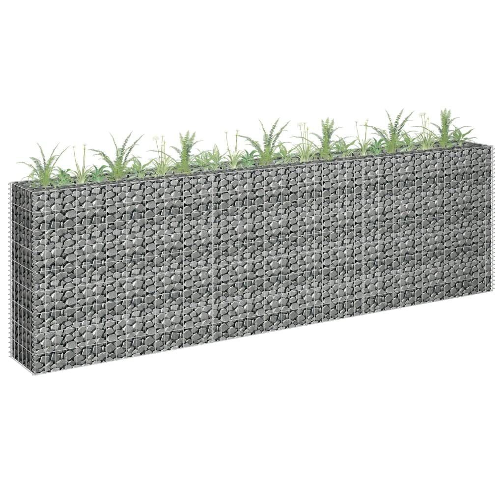 vidaXL Rectangular Gabion Raised Garden Bed - Durable and Rustproof Galvanized Steel Construction - 106.3