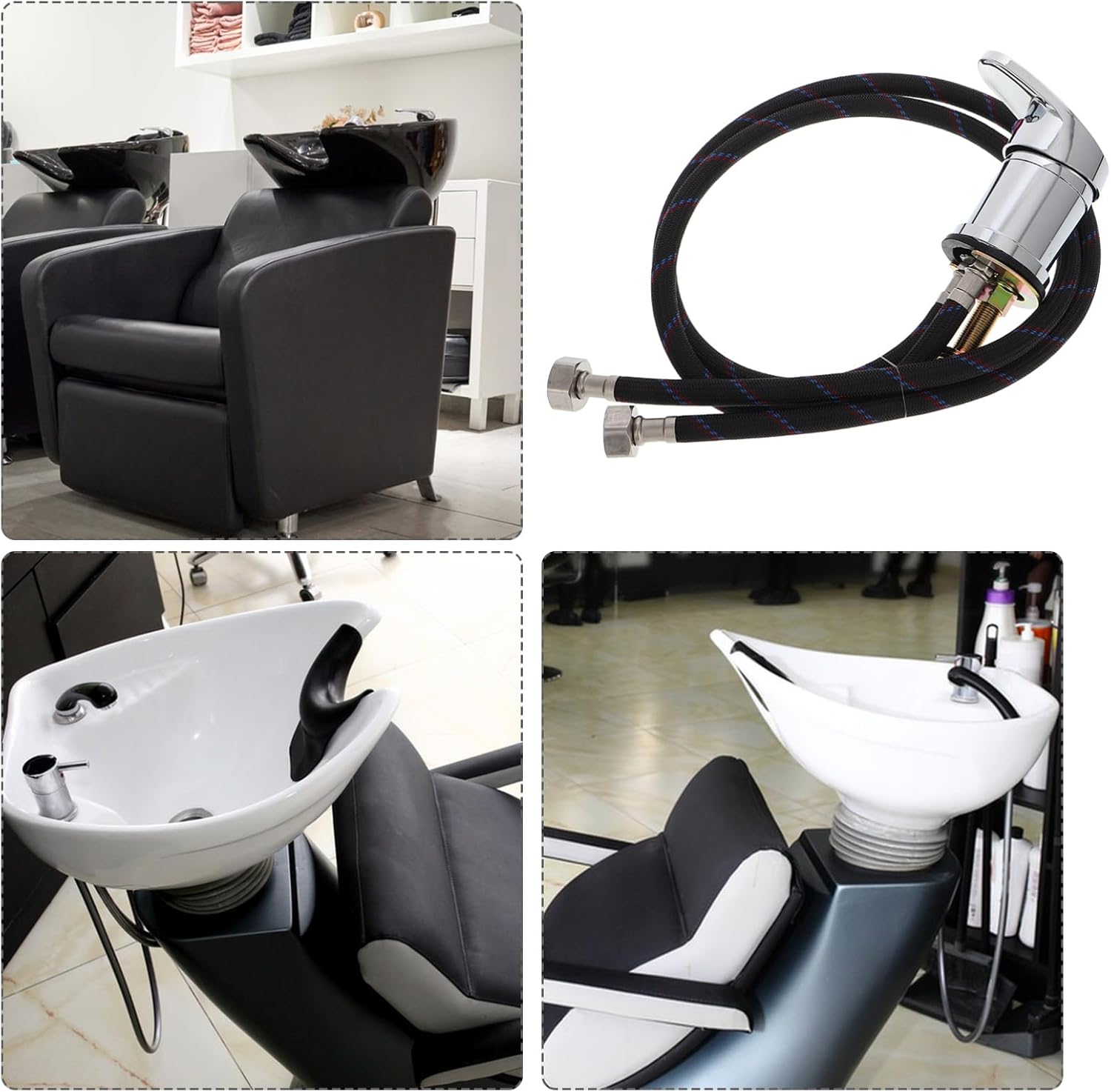 Healeved Salon Shampoo Bowl Tilt Mechanism with Rubber Wrap Replacement Shampoo Bed Mechanism Shampoo Bowl Tilting Mechanism Hairstylist Accessory