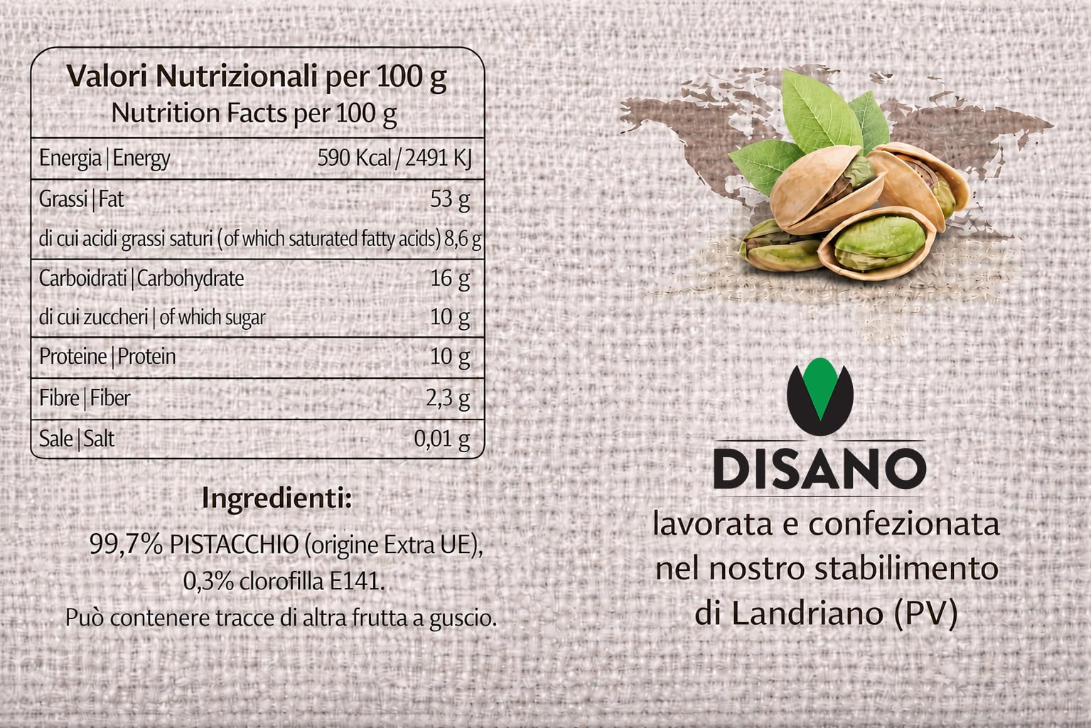Pasta Pura di Pistacchio 1kg Disano – Pistacchi Selezionati – Ideale per Gelato, Creme e Pasticceria – Gusto Intenso e Naturale – Lavorata in Italia - Origine Pistacchi Extra UE
