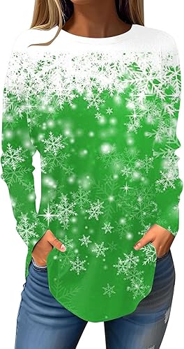 Fall Clothes for Women 2023 Crewneck Solid Color Outfits Long Sleeve Hide Belly Sweatshirts Winter Pullover Tops