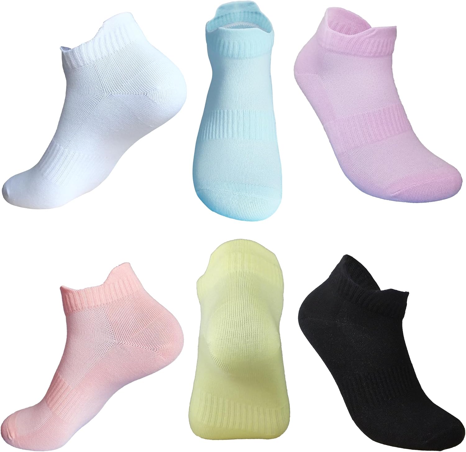 Womens Anti Odor Breathable Moisture Wicking Low Cut/Quarter Crew Socks