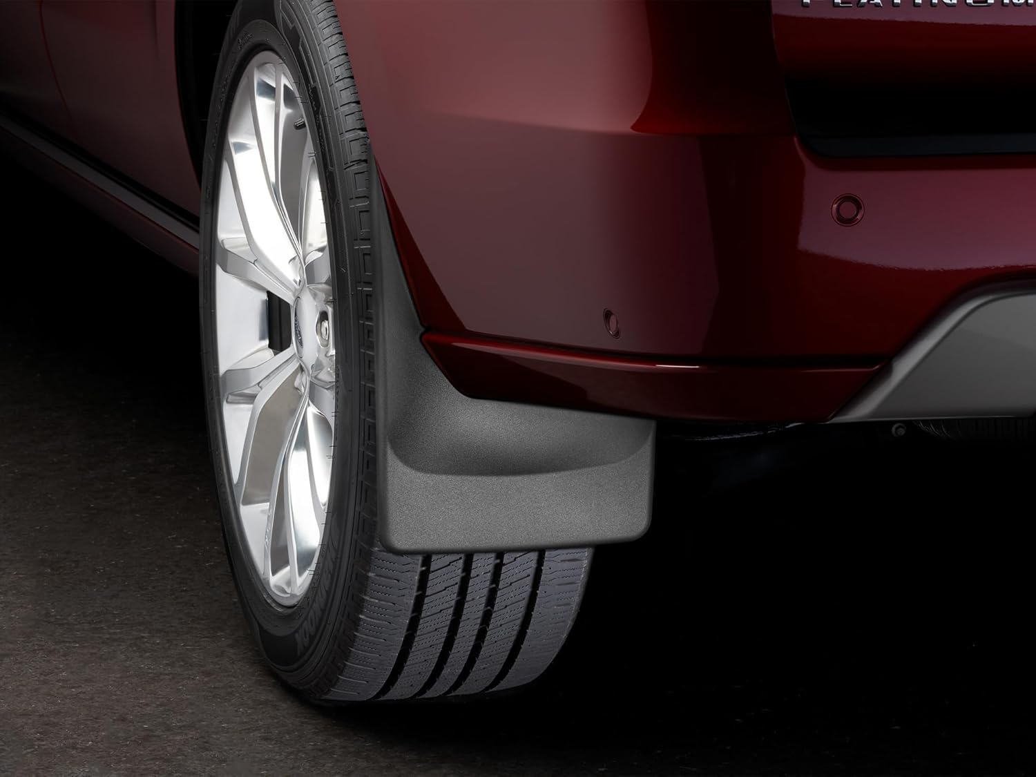 WeatherTech Custom No Drill Splash Guard MudFlaps for Ford Expedition, Rear Pair (120094), Black