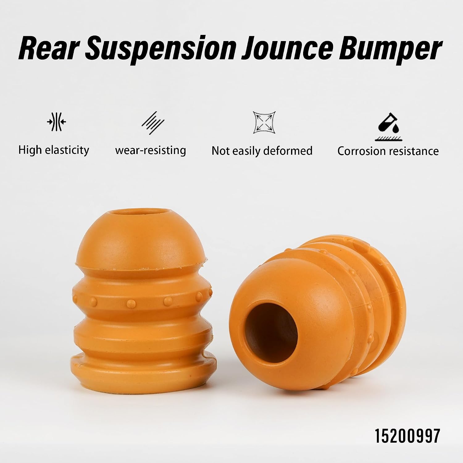 Rear Bump Stop, Rear Suspension Jounce Bumper Fit for 2005-2020 Chevy Tahoe Suburban, 2005-2020 GMC Yukon, 2007-2013 Avalanche, 2005 Cadillac Escalade (2PCS）
