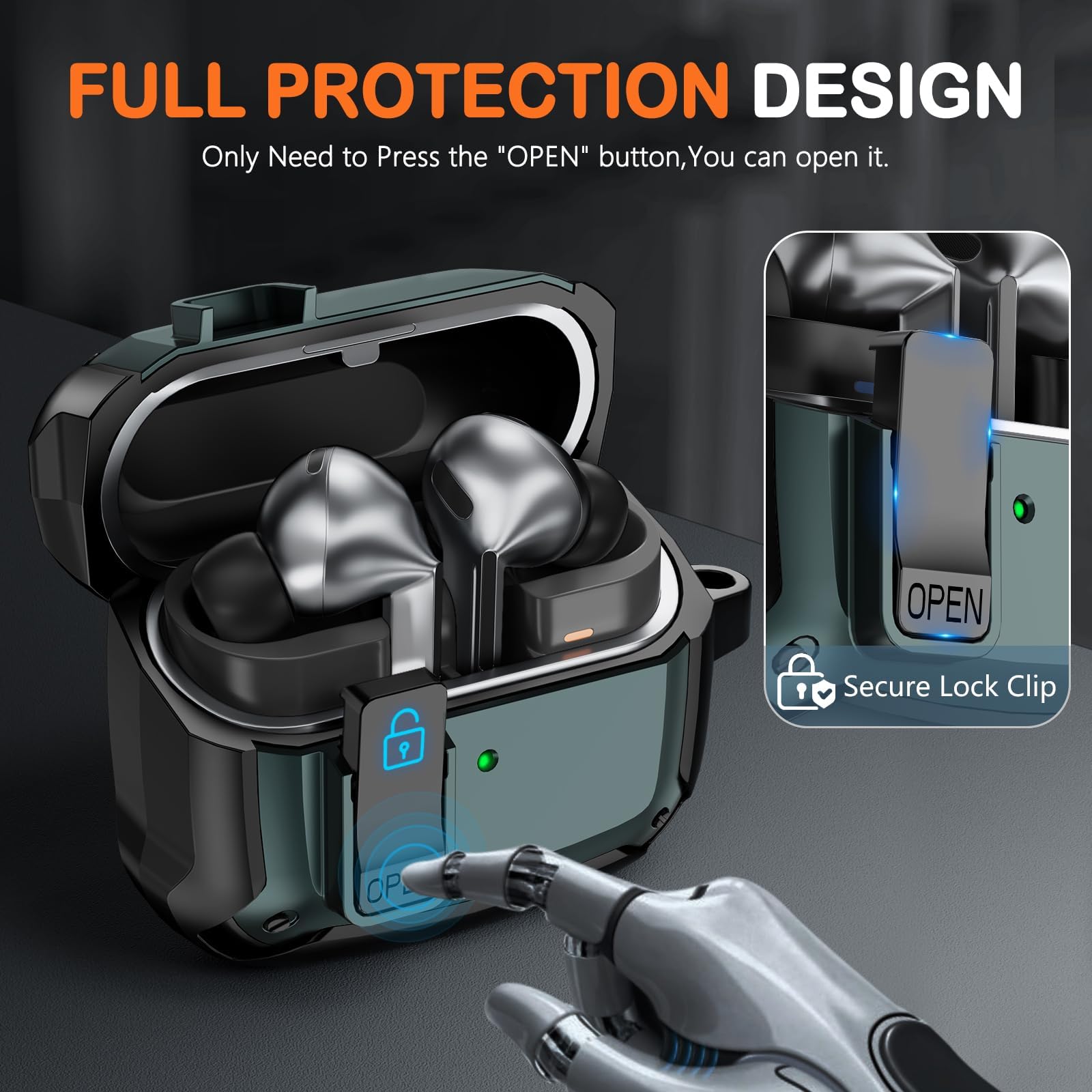 Polislime Compatible with Samsung Galaxy Buds3 FE (2025) / Buds3 Pro (2024) / Buds 3 Case (2024) with Secure Lock Clip & Cleaning kit