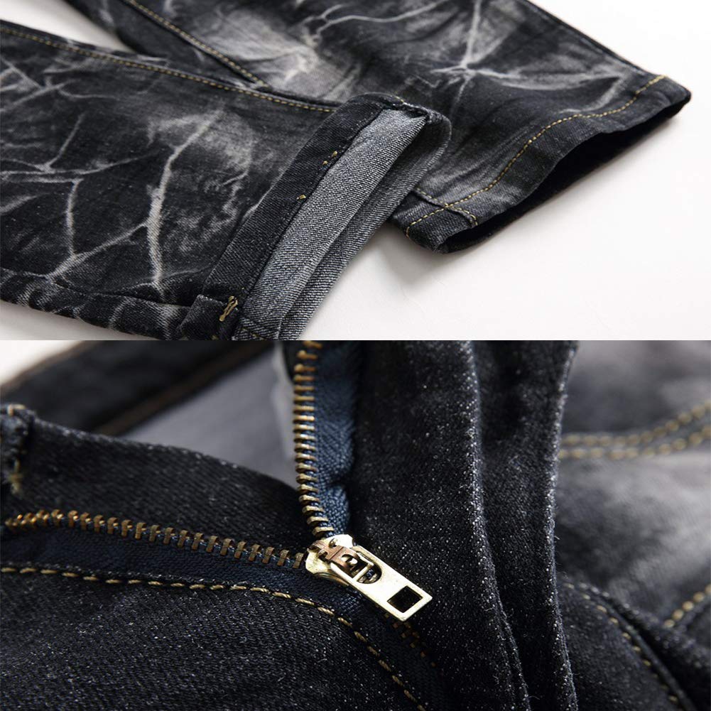 GUOCU Hombres Pantalones Vaquero de Moto,Jeans de Moto Slim Fit Denim Pantalon Protectores Cargo Recto Pantalones de Motorista Retro Vaqueros para Montar en Moto Pantalones de Ciclismo Anticaídas