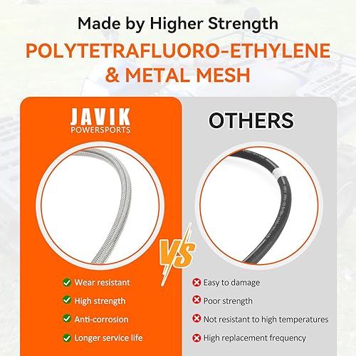 Miniatura 3 de JAVIK 1930752 1930753 Línea de manguera de freno delantero izquierdo derecho para Polaris Sportsman Xplorer Big Boss Magnum Trail Boss Trail Blazer