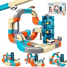 Holyton Electric Train Set for Kids, 75-Piece Elevator Auto-Switch Track