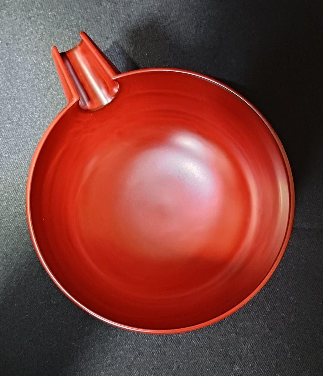 Amazon.co.jp: 輪島塗 角偉三郎 朱塗 片口 六つ星 紙箱 共布 栞 漆器