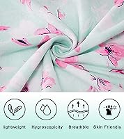 Vista 7 de IZZY + TOBY Camisones de algodón de manga larga para mujer, camisón de algodón suave para mujer, camisón largo para dormir