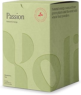 Passion Energy Drink Powder Mix - Natural Energy Drink Mix for Endurance and Stamina, 30 Packets - Strawberry Kiwi Flavor