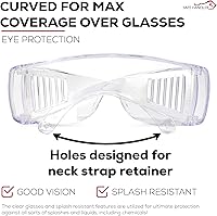 Vista 6 de SAFE HANDLER BISON LIFE Diamont Vented Over Glasses Safety Glasses Meets ANSI Z87.1, Impact Resistant Polycarbonate Lens