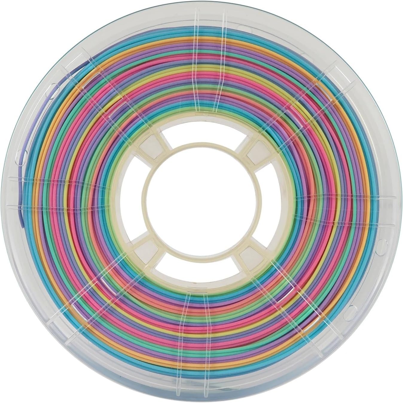 Silk & Matte Rainbow PLA 3D Filament, 1.75mm 4KG/Lot Color Change, Compatible for FDM 3D Printers & 3D Pens