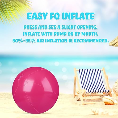 Miniatura 7 de Raiten 12 bolas de playa inflables de playa, bola inflable grande flotante para piscina, recuerdos de fiesta al aire libre, suministros de fiesta de