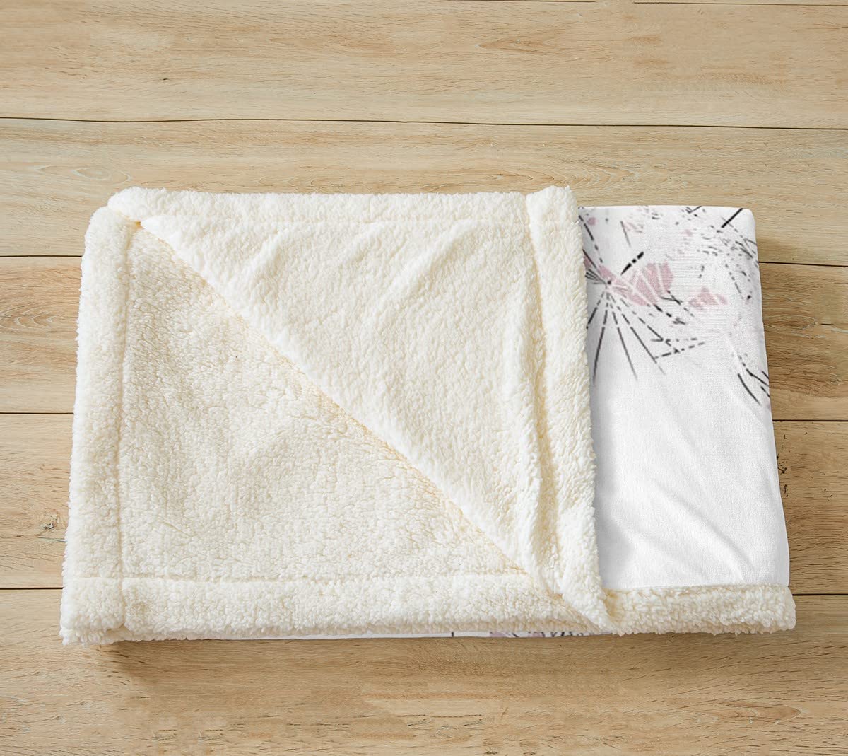 Coperta per bambini, con coniglio, rosa, con dente di leone, in pile, per letto, divano, coniglio, animali fuzzy, coperta botanica, floreale, 200 x 200 cm