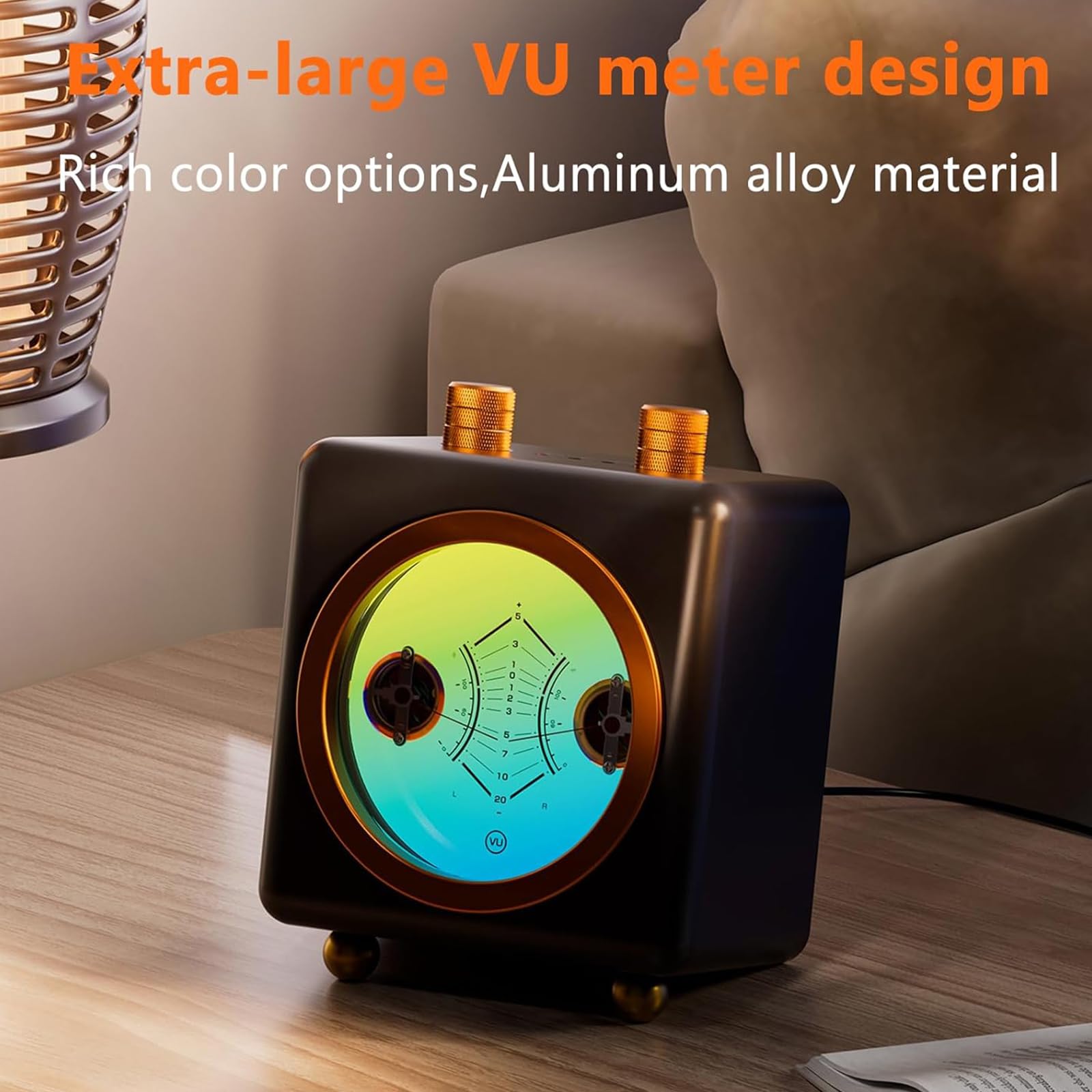 VU Meter Audio Pickup Light con luminosità regolabile, decorazione da scrivania retroilluminata per studio domestico e configurazione di gioco, ideale per produttori musicali e giocatori